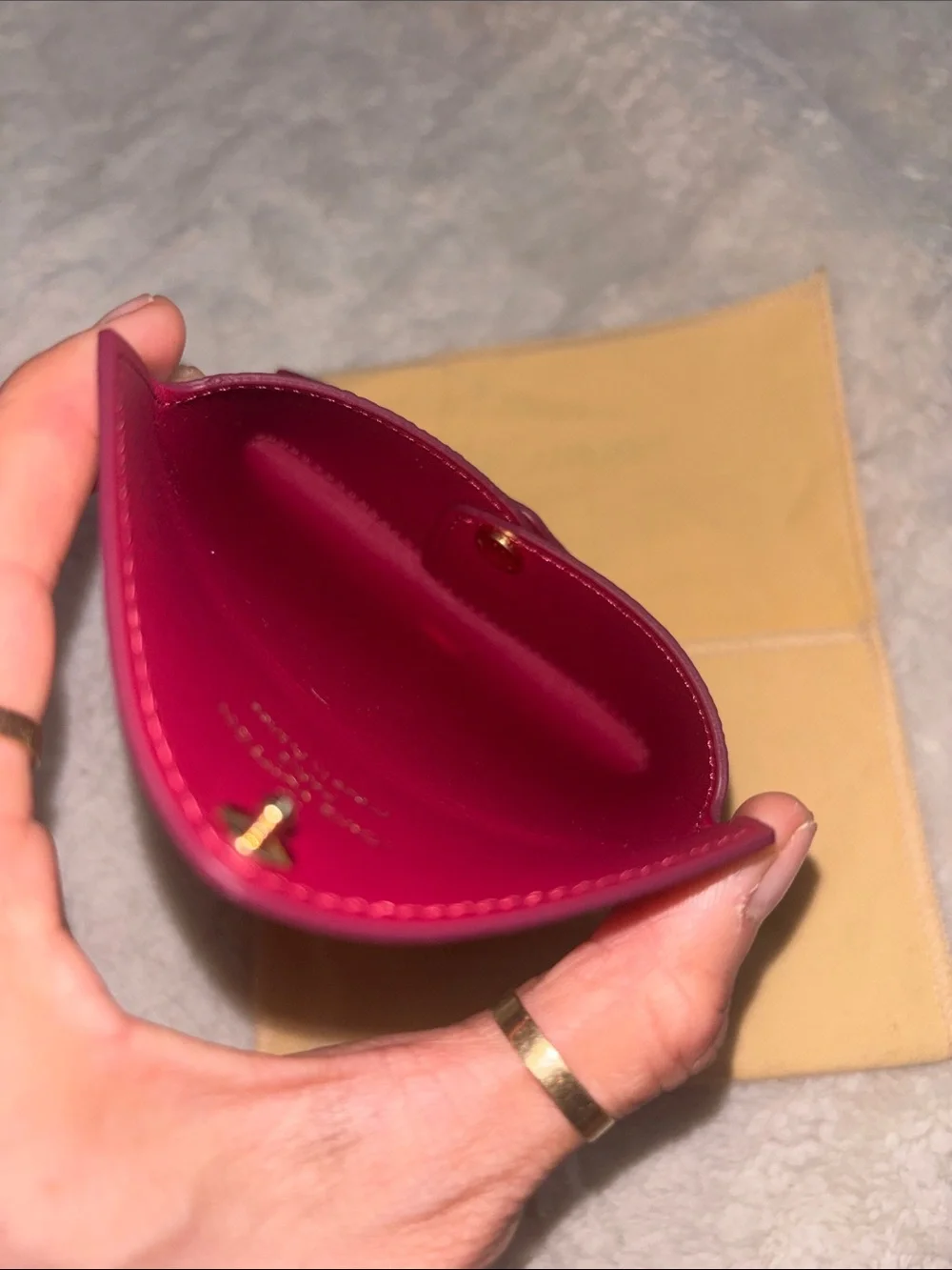 Louis Vuitton Monogram Envelope Card Case in Brown with Gold Hardware Small